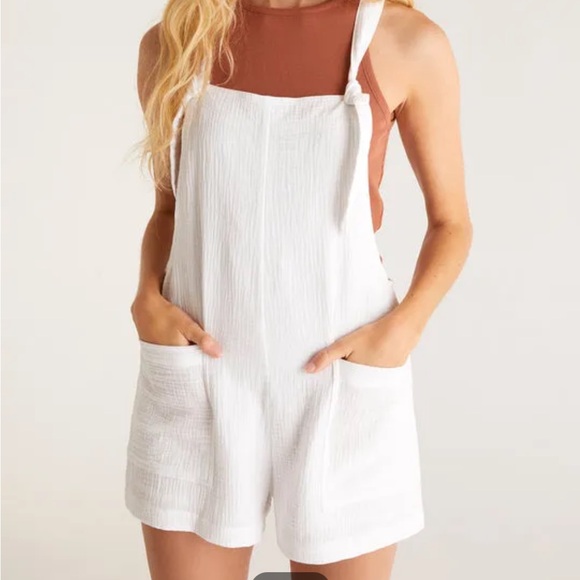Z Supply White Archer Romper - Picture 1 of 11